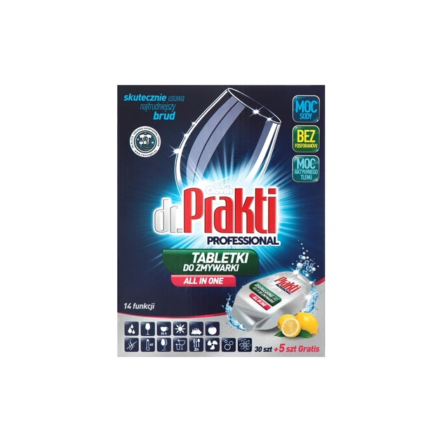 Таблетки для посудомийних машин Dr. Prakti All in One 35 шт. (5900308777176) - изображение 1
