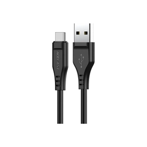 Дата кабель USB 2.0 AM to USB-C 1.2m 3.0A TPE Black Acefast (6974316280866) зображення 1