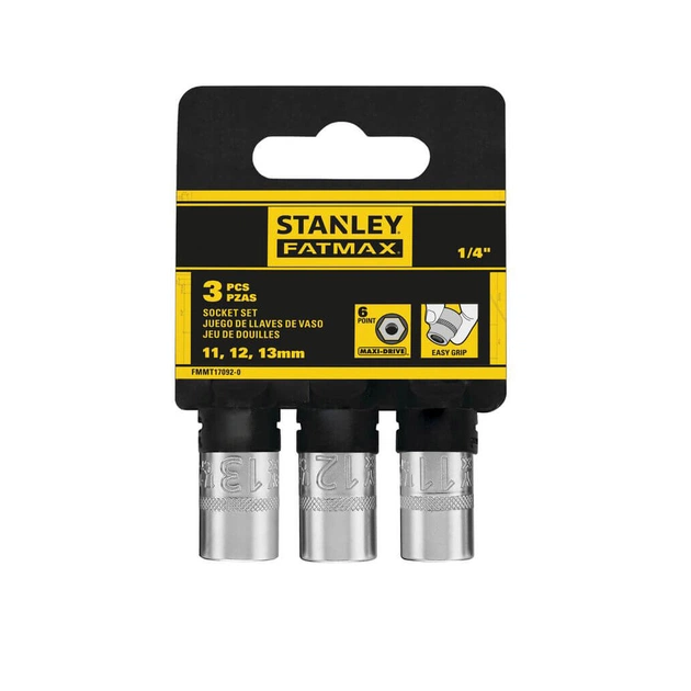 Набір торцевих головок Stanley торцевих 1/4" Maxi Drive, із шестигранним профілем, 3 шт: 11, 12, 13 мм. (FMMT17092-0) - picture 2