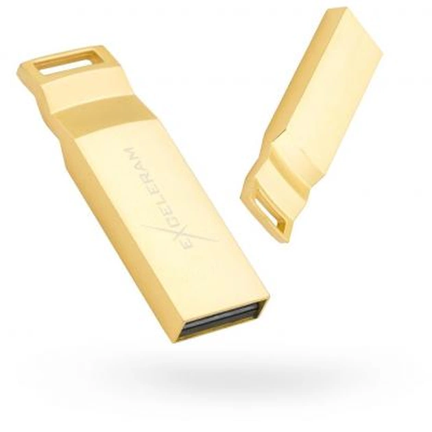 USB флеш накопичувач eXceleram 32GB U2 Series Gold USB 2.0 (EXP2U2U2G32) - изображение 1