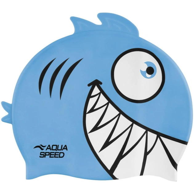 Шапка для плавання Aqua Speed Zoo Pirana 246-02 9697 бірюзовий Діт OSFM (5908217696977) - зображення 1