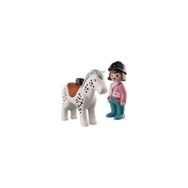 Конструктор Playmobil 1.2.3 Вершник з конем (70404) - зображення 1