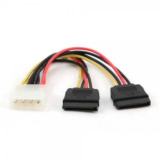 Кабель живлення Molex to 2xSATA power 0.3m Cablexpert (CC-SATA-PSY-0.3M) - picture 1
