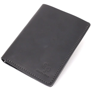 Портмоне Grande Pelle Шкіряне з тримачем для Apple AirTag Чорне (11623) зображення 1