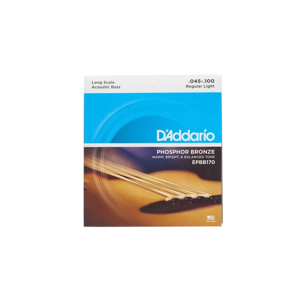 Струны для гитары D'Addario Acoustic Bass Phosphor Bronze Light 4-String (45-100) (EPBB170) - изображение 1