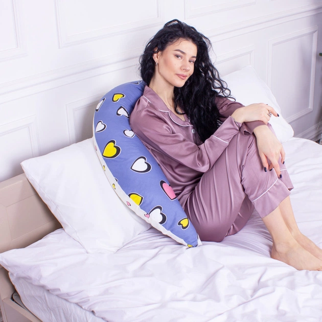 Подушка MirSon для вагітних та годування №8320 Print Line 17-0143 Mayya Бязь 30х170х20 см (2200006200451) - picture 7