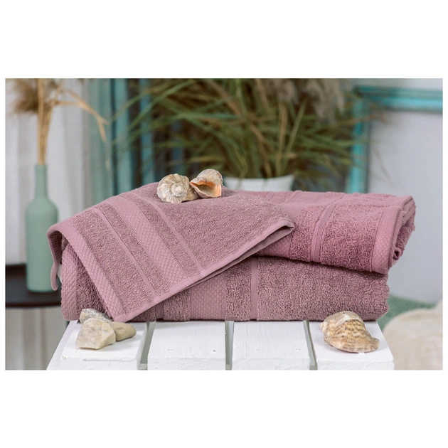 Рушник MirSon набір банний 5013 SoftNess Violet 50x90, 70x140, 100x150 (2200003182736) - зображення 1