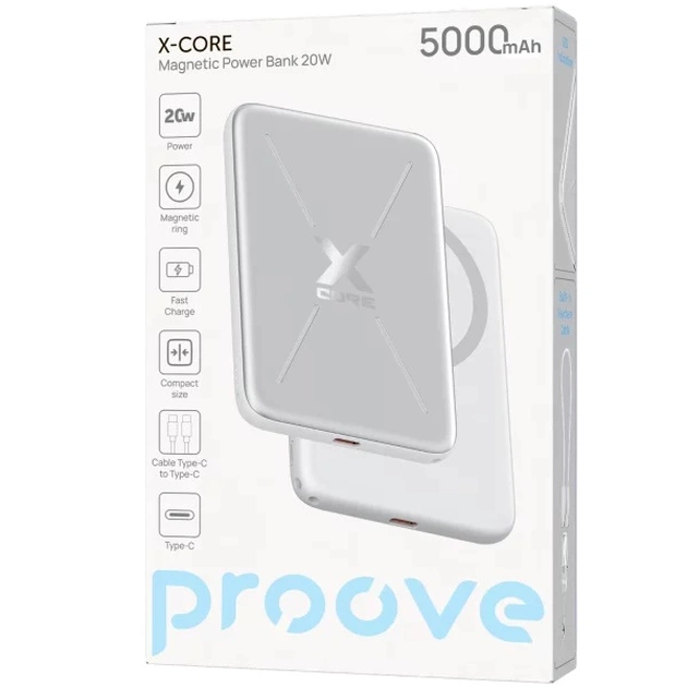Універсальна мобільна батарея Proove X-Core 20W 5000mAh Silver/White (PNXC20010006) - picture 7