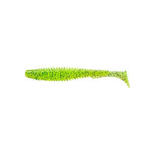 Силікон рибальський FishUP U-Shad 3.5" 055 - Chartreuse/Black (8шт/уп) (1864.09.61) зображення 1
