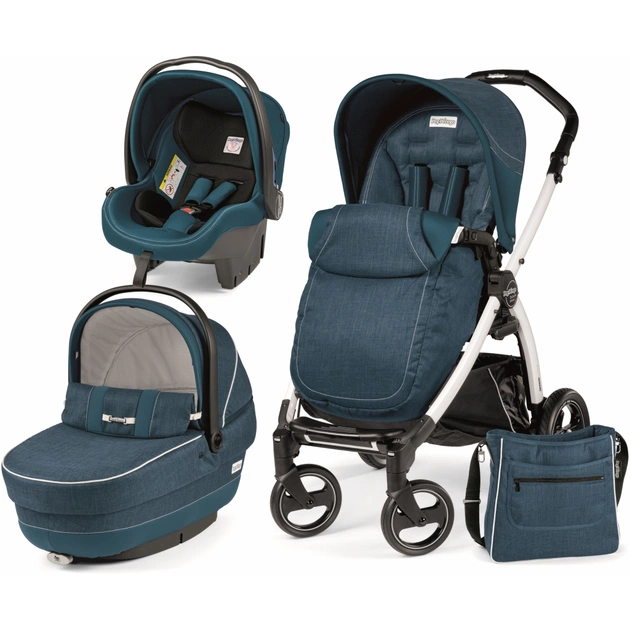 Коляска Peg-Perego 3 в 1 XL Book Plus 51 Синя (PACK02-00000000005) - зображення 1