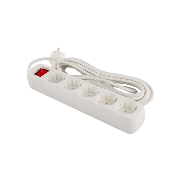 Мережевий фільтр живлення ColorWay CW-PSEA55W, 5 розеток/ 5M white (CW-PSEA55W) - picture 2