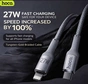 Дата-кабель HOCO USB-C to Lightning 27W 1m - уменьшенное изображение 1