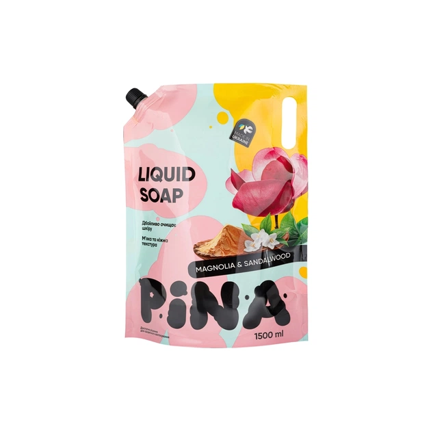 Жидкое мыло Pina Magnolia and sandalwood Дой-пак 1500 мл (4820287020449) - изображение 1