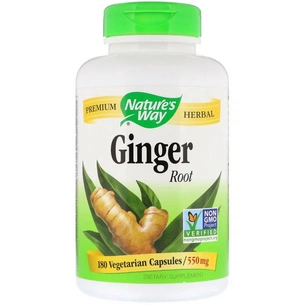 Травы Nature's Way Корень Имбиря, Ginger Root, , 550 мг, 180 капсул (NWY-13108) изображение 1