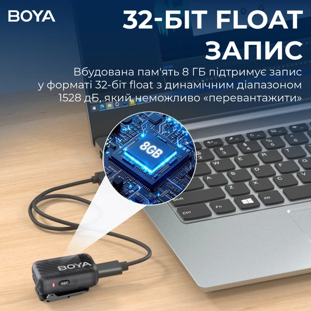 Мікрофон Boya MIC 2-02 Type-C/TRS Black (MIC 2-02) - picture 7