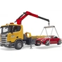 Спецтехніка Bruder Евакуатор Scania Super 560R з краном-маніпулятором та автомобіль Roadster (03552) - зменшене зображення 3