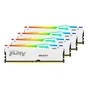 Модуль пам'яті для комп'ютера DDR5 128GB (4x32GB) 5600 MHz FURY Beast RGB White Kingston Fury (ex.HyperX) (KF556C40BWAK4-128) - зменшене зображення 3