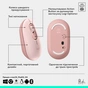 Мишка Logitech POP Mouse With Emoji Bluetooth Rose (910-007413) - зменшене зображення 6
