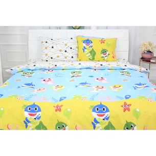 Постільна білизна MirSon Бязь Ranforce Elite 17-0522 Sharks are fun Сімейна 160x220 (2200004733050) зображення 1