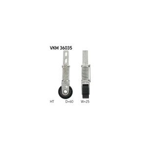 Натягувач ременя з роликом SKF VKM 36035 зображення 1