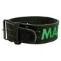 Атлетичний пояс MadMax MFB-301 Suede Single Prong шкіряний Black/Green L (MFB-301_L) - уменьшенное изображение 1