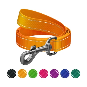 Повідець для собак WAUDOG Nylon Mono, світловідбивний M помаранчевий (52184) зображення 1