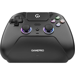 Геймпад GamePro із зарядною станцією 2.4G/BT 5.1/USB (Switch/PS/PC/iOS/Android) RGB Black (GPS20BDOC) зображення 1