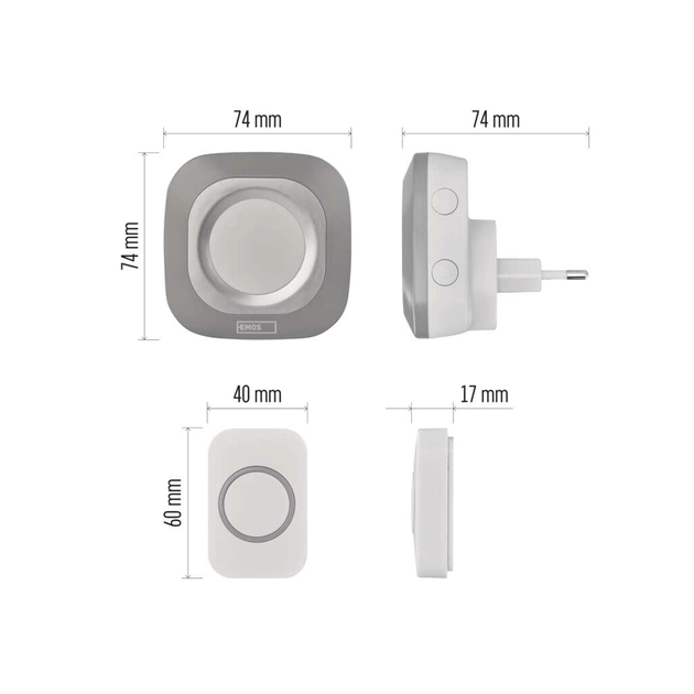 Дверний дзвінок EMOS бездротовий EMOS P5733S (P5733S) - picture 7