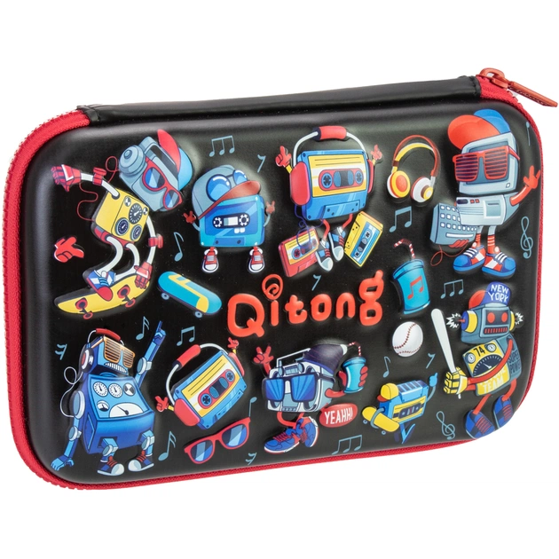 Пенал Cool For School 1 отделение с органайзером черный (QT-5773-Black) - изображение 1