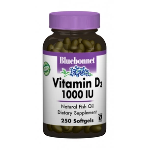 Вітамін Bluebonnet Nutrition Вітамін D3 1000IU, 250 желатинових капсул (BLB0309) зображення 1