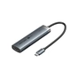 Концентратор Vention USB-C 5-in-1 3xUSB 3.0 + HDMI 4K60Hz + USB-C PD100W gray (TGMHB) - зменшене зображення 1