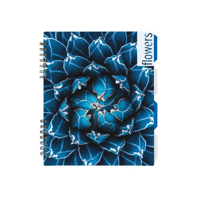 Блокнот Optima Flowers, B5 з розділювачами 120 аркушів, клітинка (O20356-14) - зображення 1