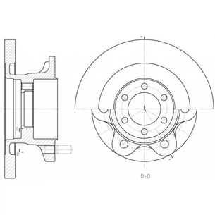 Гальмівний диск REMSA 6500.00 зображення 1