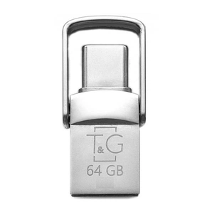 Флеш-накопичувач USB 2.0 64GB Type-C T&G 104 Metal Series Silver (TG104TC-64G) зображення 1