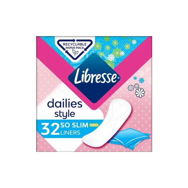 Щоденні прокладки Libresse Dailies Style So Slim Deo 32 шт. (7322540465099) - зображення 1