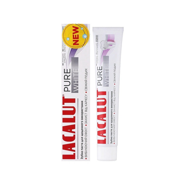 Зубная паста Lacalut Pure White 75 мл (4016369696767) - изображение 1