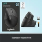 Мишка Logitech Lift Vertical Ergonomic Wireless/Bluetooth Graphite (910-006473) - зменшене зображення 7