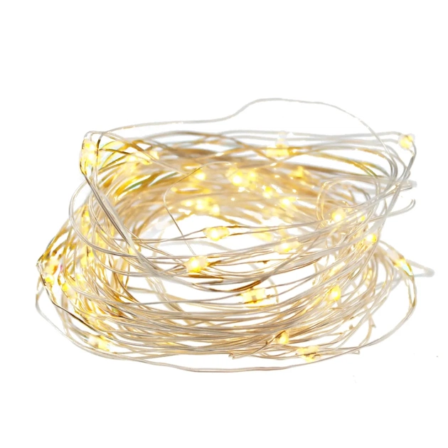 Гирлянда Chomik Гірлянда-струна 6,2 м, 60 LED теплий білий, 3АА батар., ІР44 (5900779802650) - изображение 1