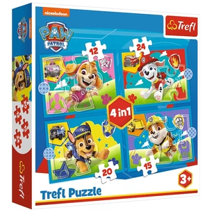 Пазл Trefl Paw Patrol Запуск цуценят 4 in 1 (12, 15, 20, 24) деталей (5900511346282) изображение 1