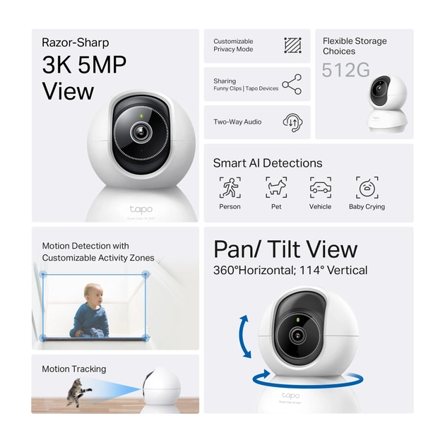 Камера відеоспостереження TP-Link TAPO-C230 - зображення 4