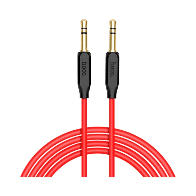 Кабель мультимедийный 3.5mm M to 3.5mm M 1.0m Black HOCO (6957531079293) - изображение 1