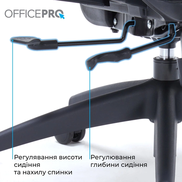 Крісло офісне OfficePro Skyline OC580-B-B-B Black - зображення 15