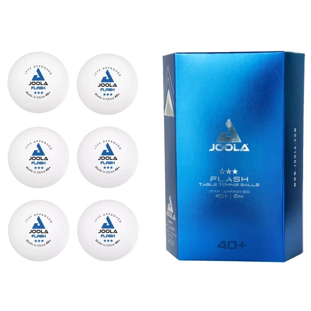 М'ячик для настільного теніса Joola Flash 40+ White 6 шт (40041) (930941) - picture 2