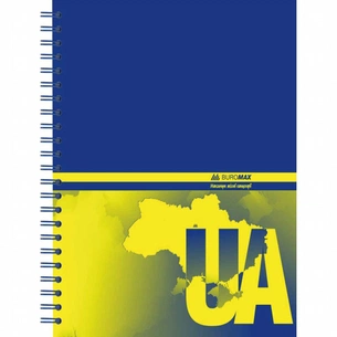 Блокнот Buromax spiral side, А5, 96sheets, UKRAINE (assorted) (BM.2412) зображення 1