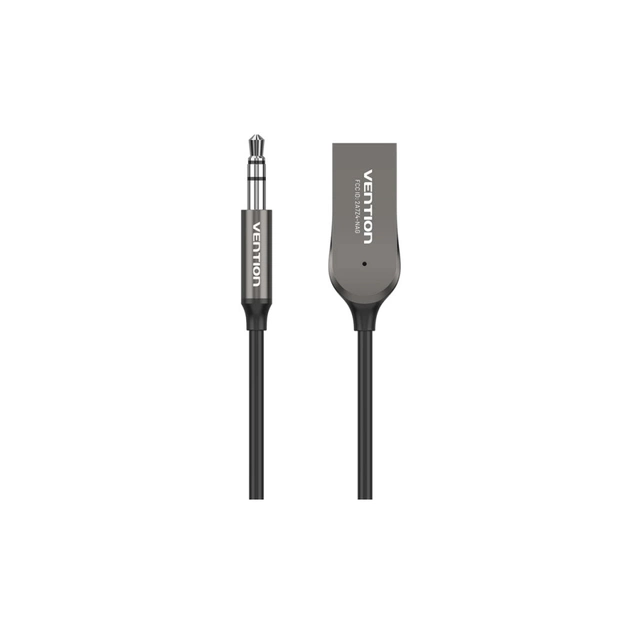FM модулятор Vention AUX TRS 3.5мм USB Bluetooth 5.0 Coiled Cable 1.5M Gray Zinc (NAGHG) - picture 3