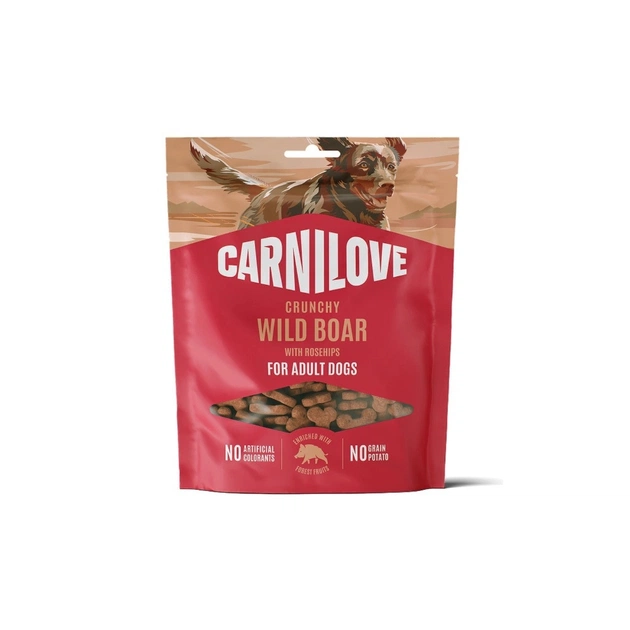 Лакомство для собак Carnilove Crunchy Snack Wild Boar with Rosehips 200 г (8595602582594) - изображение 1