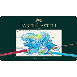 Олівці кольорові Faber-Castell Albrecht Drer 36 кольорів в металевій коробці, 117536 (15439) зображення 1