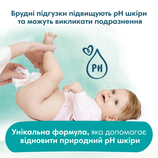 Дитячі вологі серветки Pampers Harmonie Aqua 9 пачок х 48 шт (8006540811245) - зображення 7