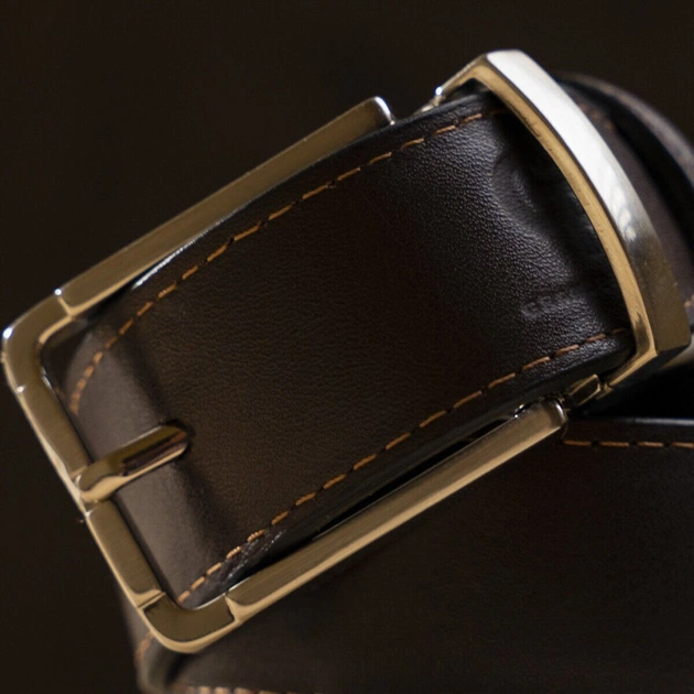 Ремінь Grande Pelle Брючний двосторонній Коричневий та Чорний (11155) - зображення 8