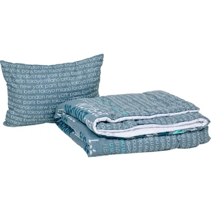 Ковдра MirSon Набір Tencel Зима №3698 Print Line Mabel + подушка середня 140х205+50х70 (2200004821368) зображення 1